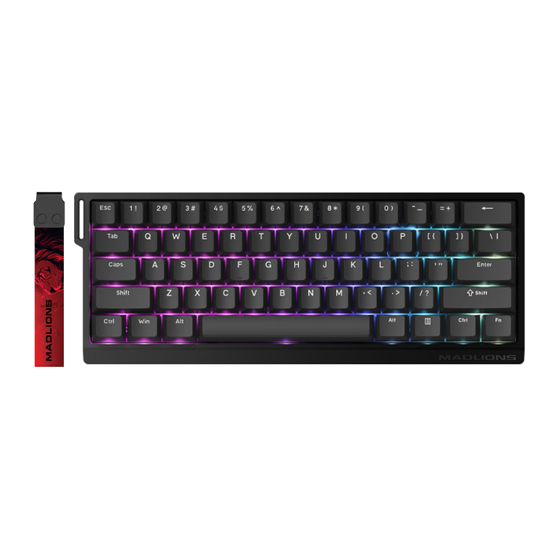 Plus会员：美加狮 电竞磁轴键盘 MAD 60 RGB 磁珀轴pro 128.43元