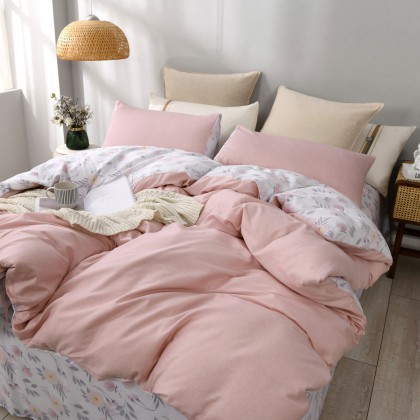 LOVO 乐蜗家纺 罗莱生活 全棉四件套100%纯棉床单被套双人床上用品200*230cm 209.