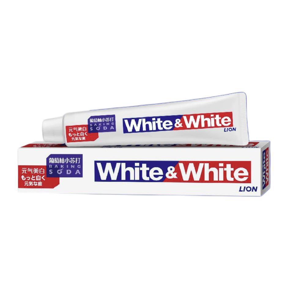 獅王 WHITE&WHITE葡萄柚小蘇打元氣美白牙膏 180克 12.71元