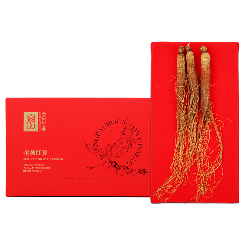 长白山 全须生晒参 红参干人参 20g*4盒 赠礼袋2 中秋节送长辈礼盒 99元(需领