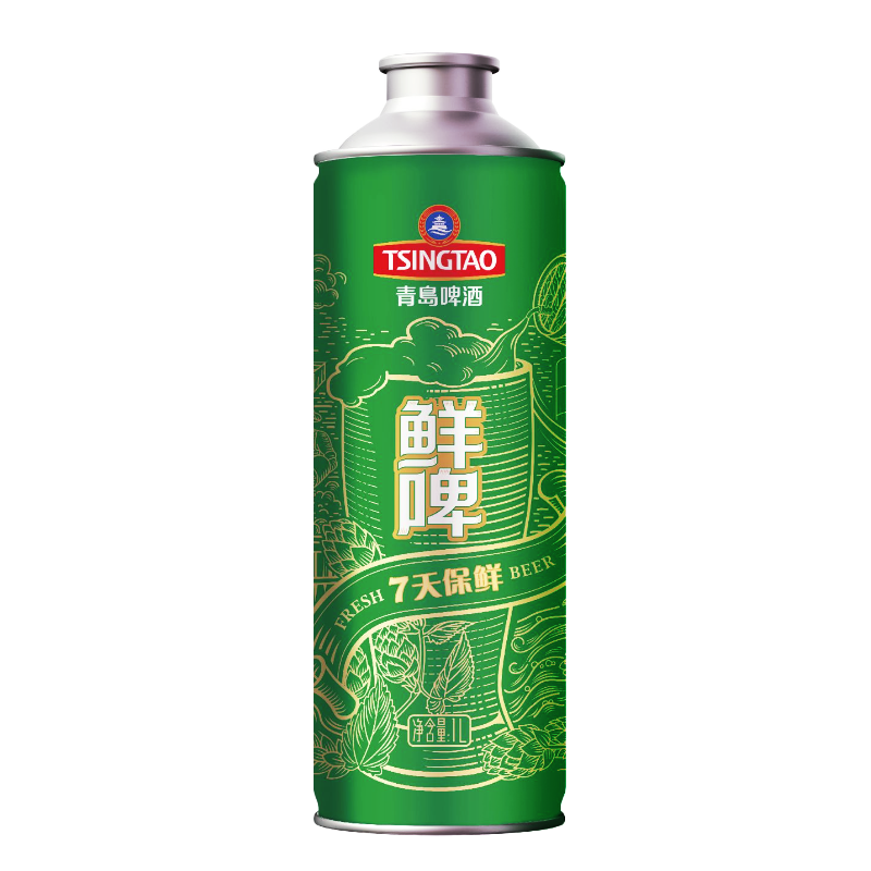 凑单53.8 青岛10度1L*4桶鲜啤 券后64.9元