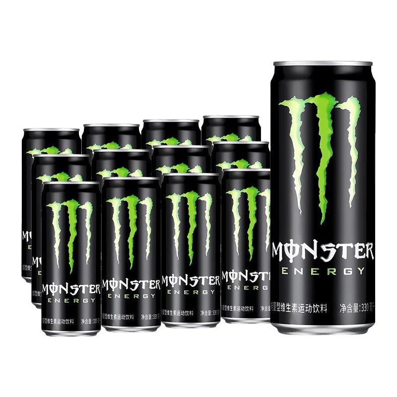 Monster Energy 维生素饮料摩登罐 原味 330ml*12罐 27年6月到期 40.5元