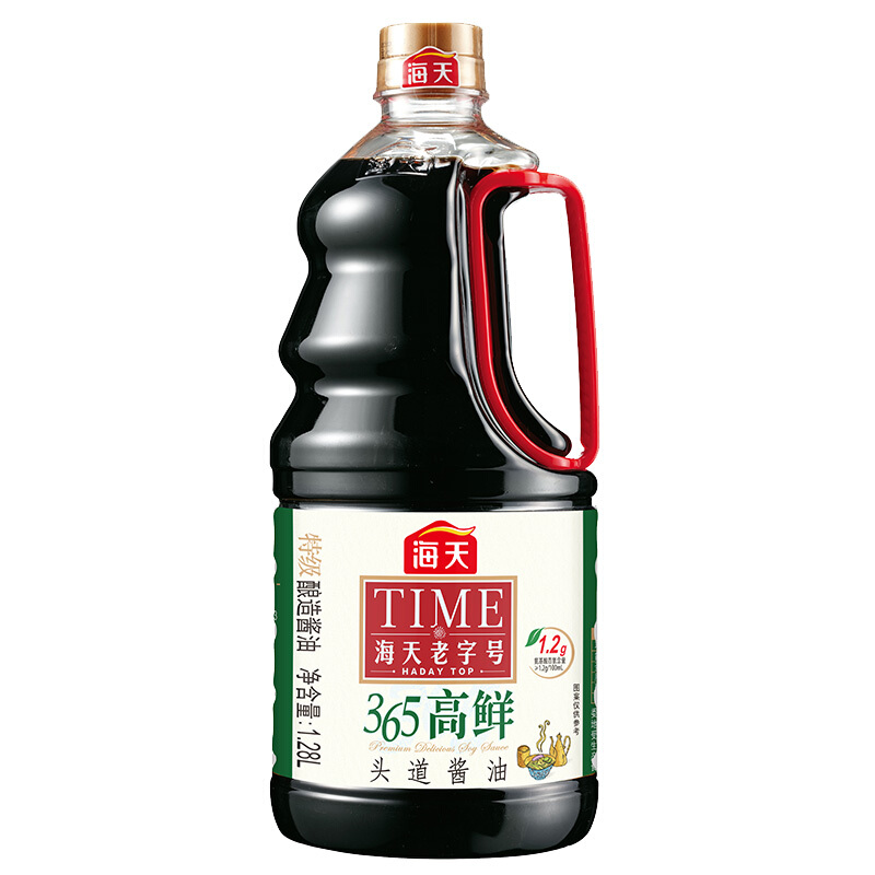 海天 365高鲜 头道酱油 1.28L 24.8元