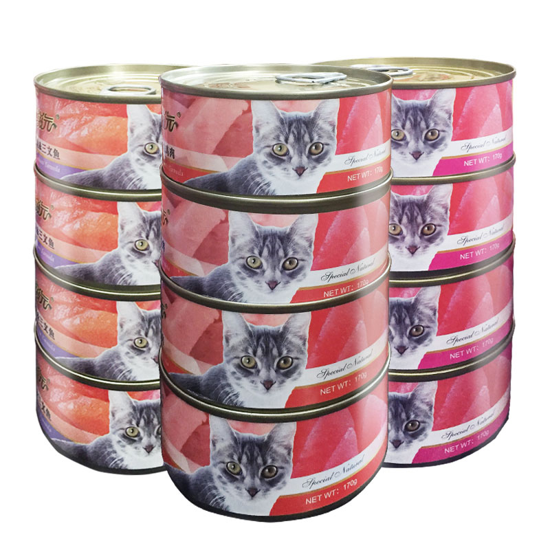 PET FOOD 美滋元 猫罐头营养成幼猫湿粮条猫咪零食罐头红白肉170g*12罐整箱 29.9