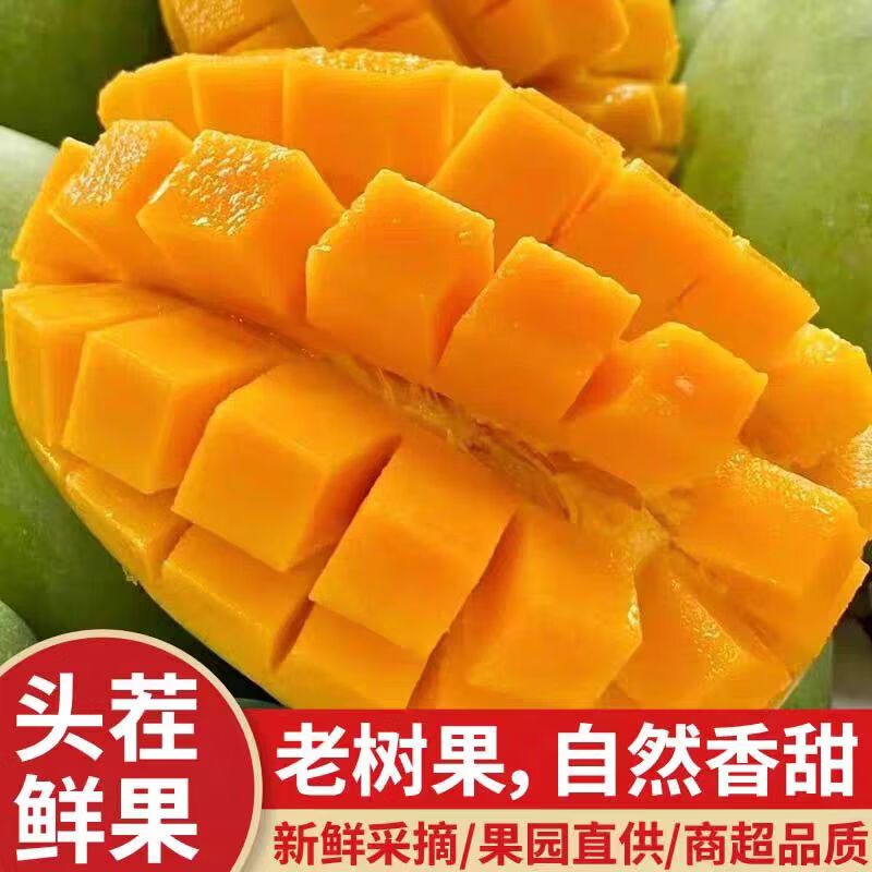 38节:集南鲜 海南金煌芒 青皮大芒果 当季水果 5斤装 单果250g起 13.9元