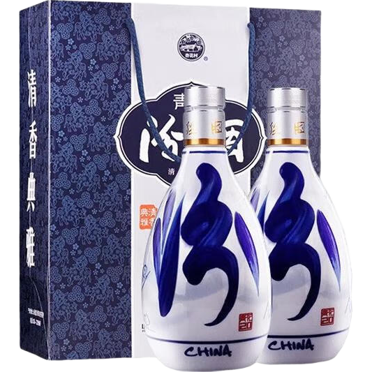 微信小程序：汾酒 青花20升级版 清香型白酒 53度 500mL×2瓶 723.6元