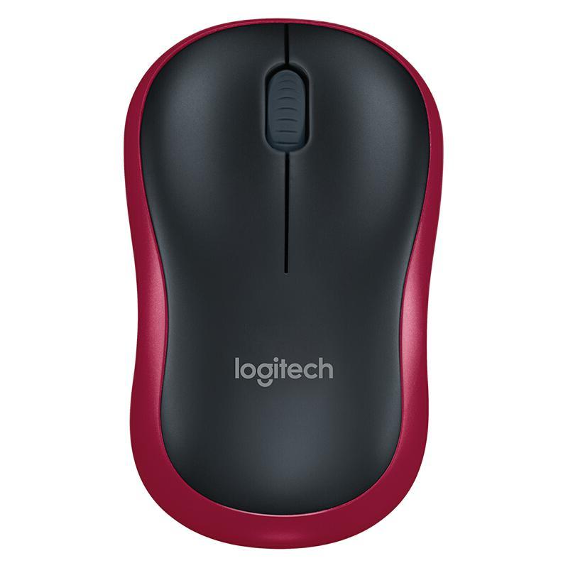 罗技 logitech M185 2.4G无线鼠标 1000DPI 黑红 49元