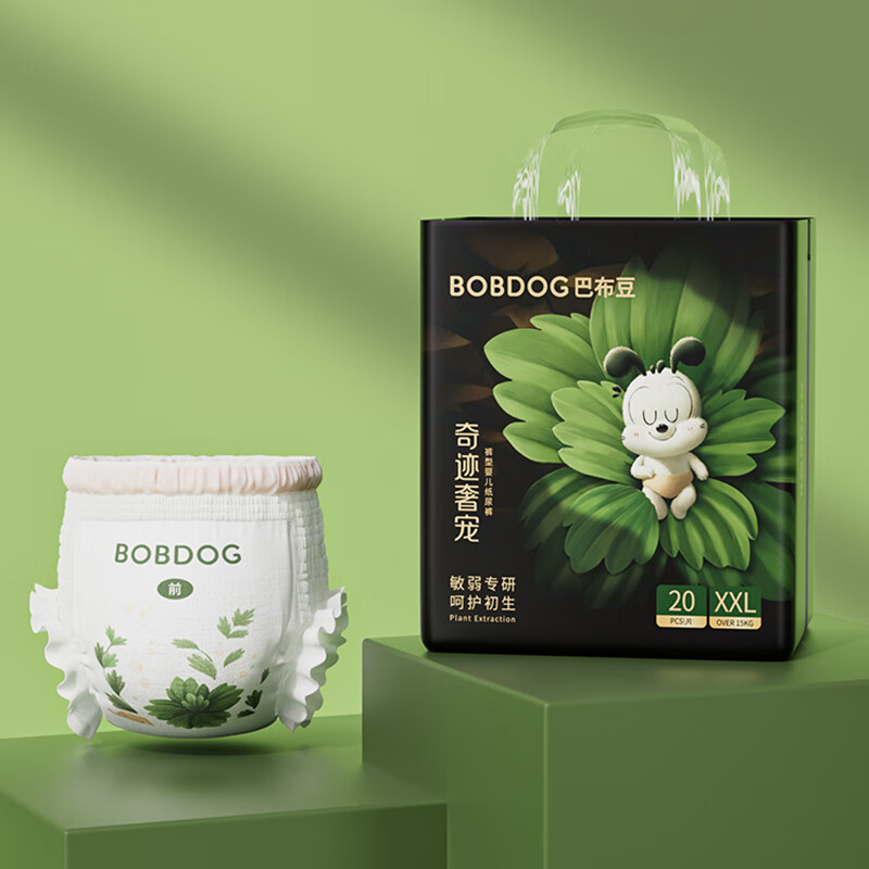 移动端、京东百亿补贴：BoBDoG 巴布豆 奇迹奢宠 婴儿拉拉裤 XXL码40片 78元