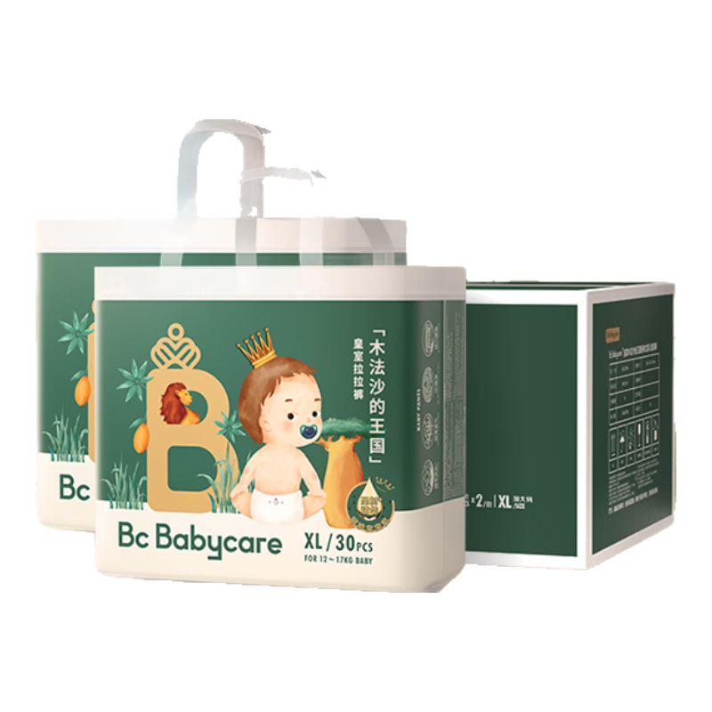 babycare【品牌直供 安心品质】 皇室木法沙的王国拉拉裤尿不湿成长裤新升级箱装XL60片(12-17kg) 221.6元(合110.8元/件)