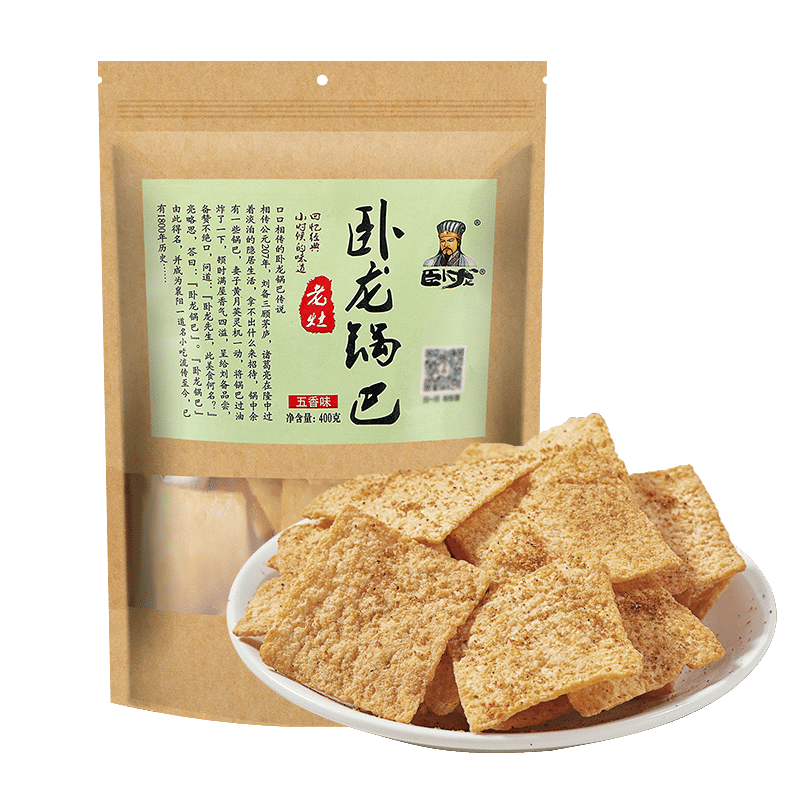 卧龙食品 老灶锅巴 五香味 400g*2件 15.8元包邮，合7.9元/件