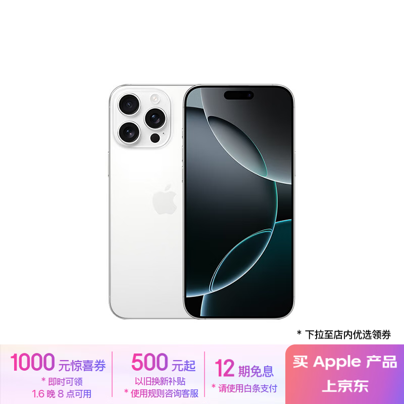 Apple 苹果 iPhone 16 Pro Max 5G手机 512GB 白色钛金属 ￥10539.01