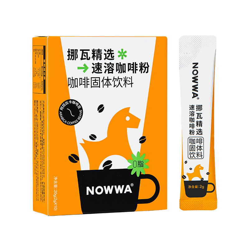 NOWWA COFFEE 挪瓦咖啡 美式黑咖啡 2g*10条 9.9元包邮（需用券）