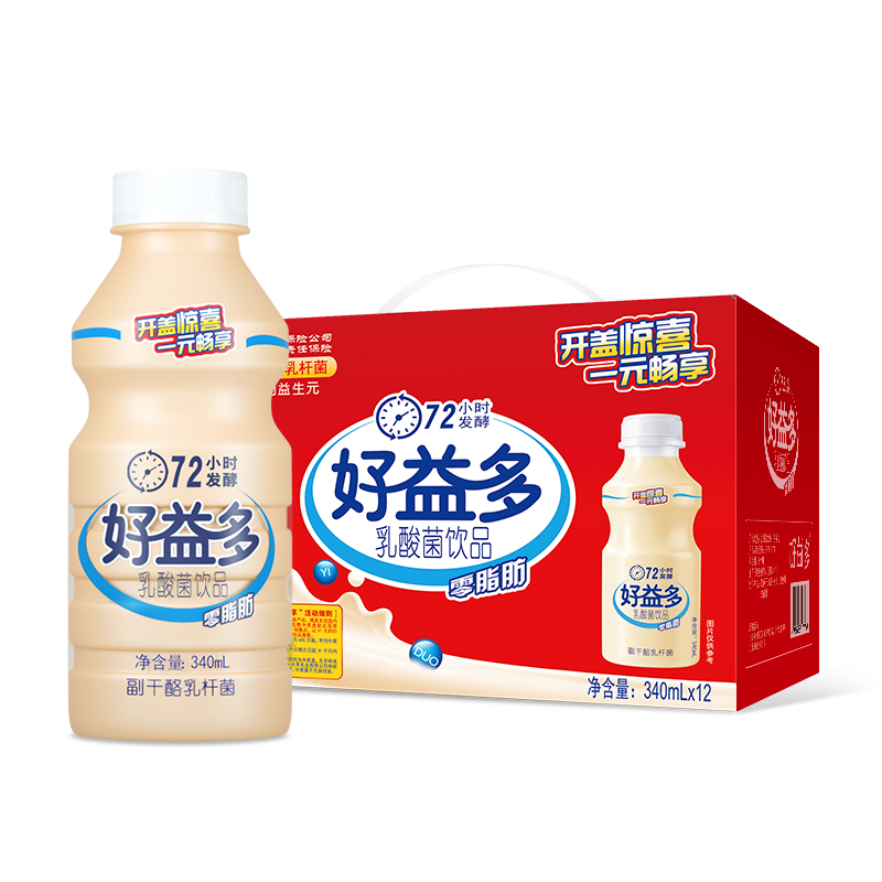 88VIP：好益多 乳酸菌饮料340ml*12瓶 37.6元（需用券）