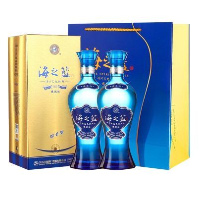 拼多多百亿补贴：洋河 海之蓝 浓香型白酒 52度 520ml*2瓶 三人团 235元包邮