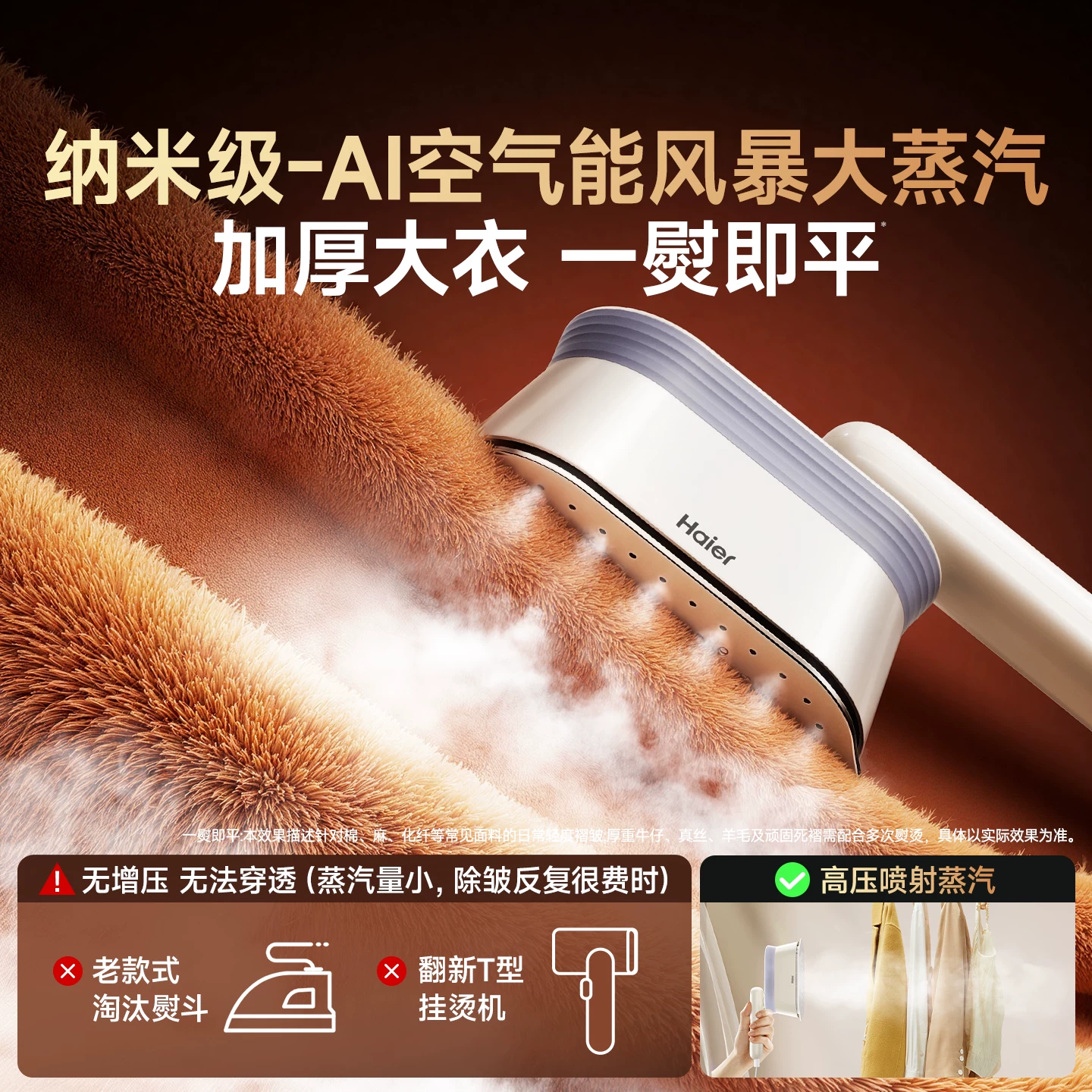Haier rotating handle steam iron configuration