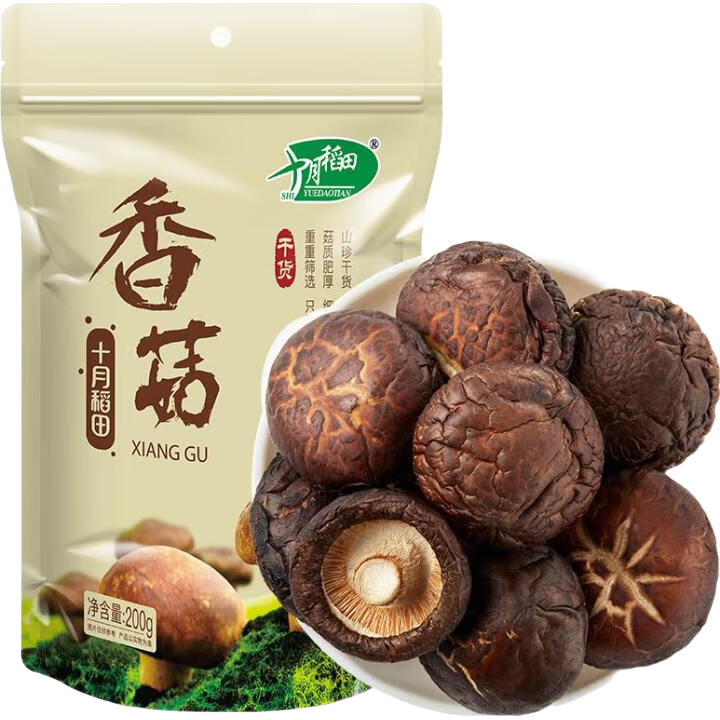 plus会员: 十月稻田 香菇 200g *5件 60.24元（12.05元/件）