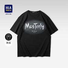 HLA 海澜之家 短袖T恤 HNTBJ2U290A 黑色花纹V0 165/84A/S 49元（需用券）