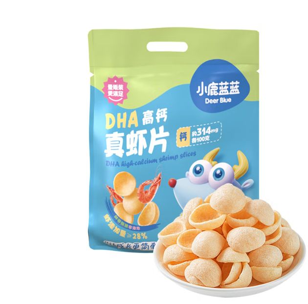 小鹿蓝蓝 鲜虾片虾条含10袋120g 11.8元(需用券)