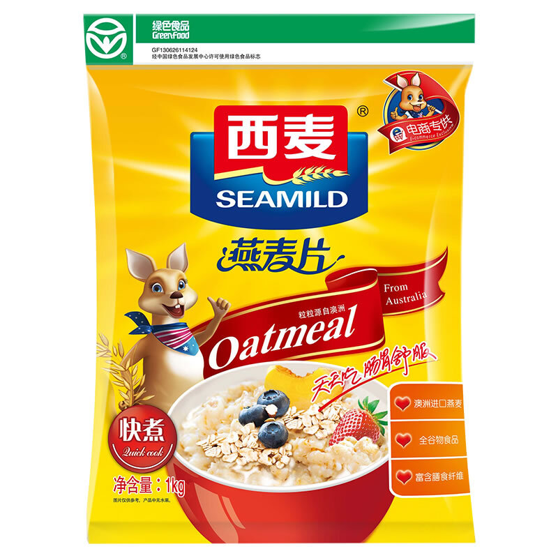 SEAMILD 西麦 快煮 燕麦片 1kg 15.9元