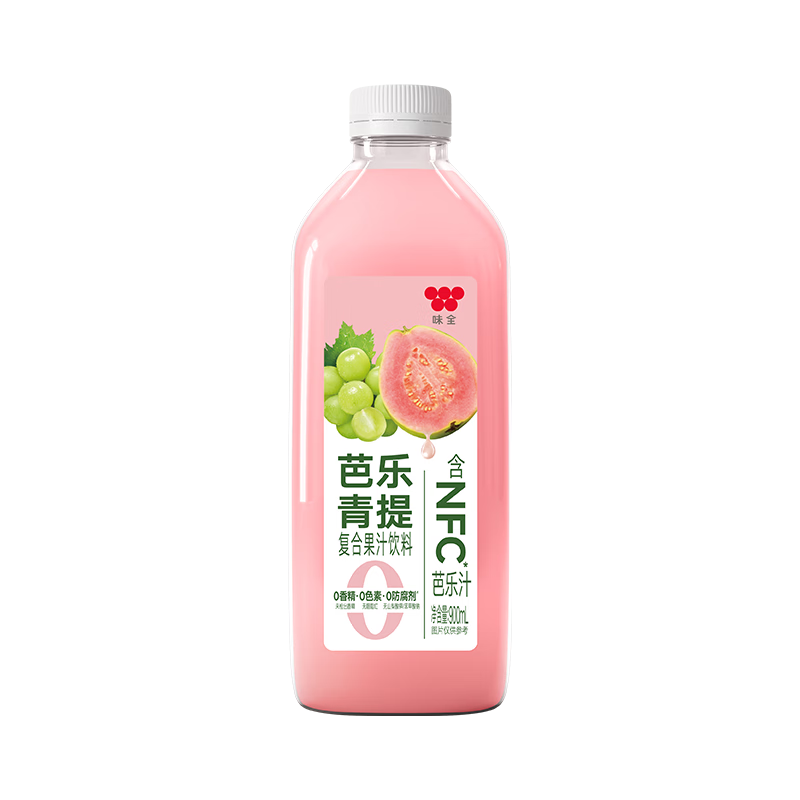 味全 900ml稀释果汁芭乐青提瓶装 含NFC芭乐汁 9.18元（需买3件，需用券）
