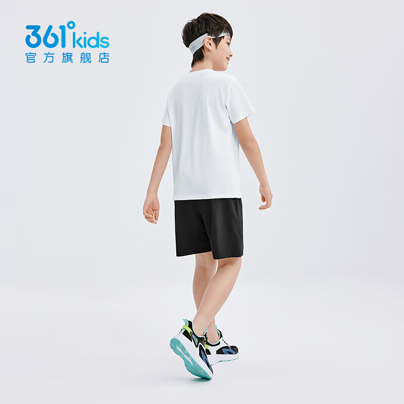361° 儿童套装夏季短袖短裤套装 2件套 新款休闲时尚小中大童运动套装冰凉