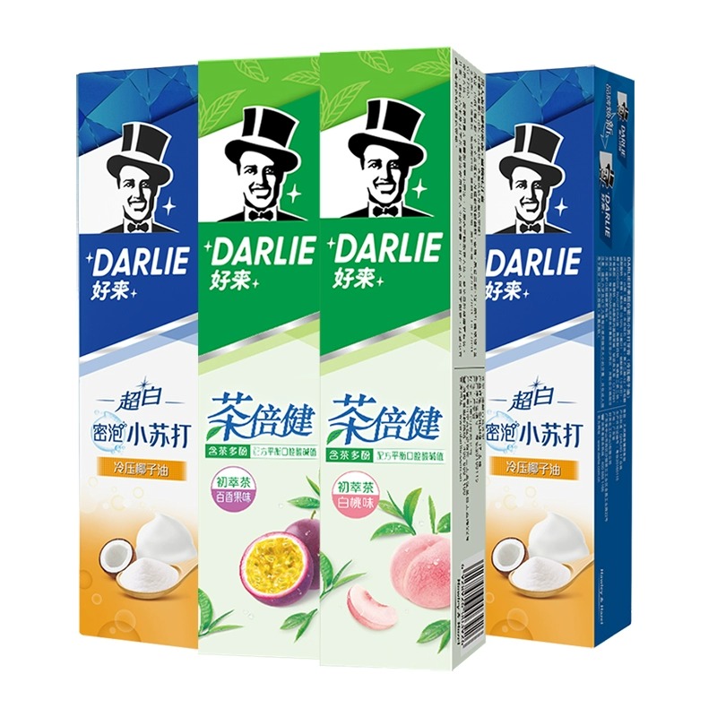 88VIP：DARLIE 好来 初萃茶牙膏套装4支 共700g 28.46元（需用券）