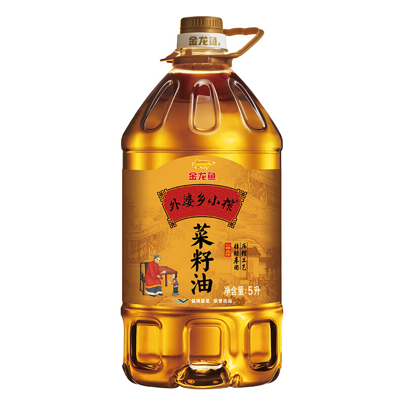 金龙鱼 外婆乡小榨 菜籽油 5L 59.9元（需用券）