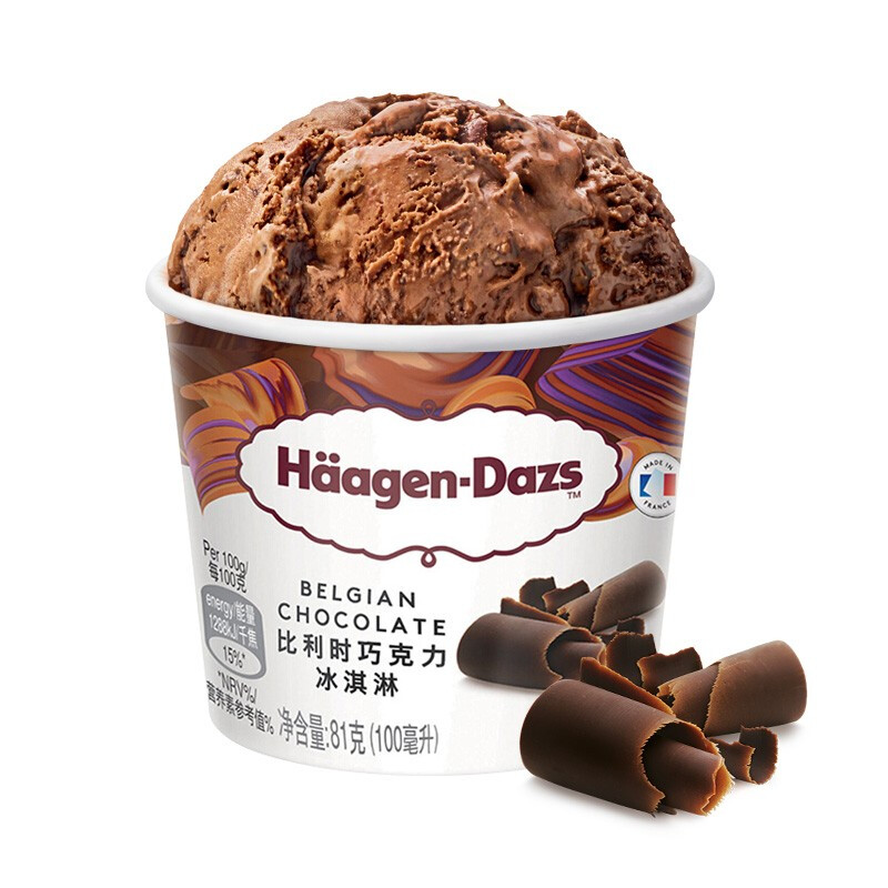 88VIP：Durobor 比利时 Häagen·Dazs 哈根达斯 比利时巧克力冰淇淋 81g 23.75元