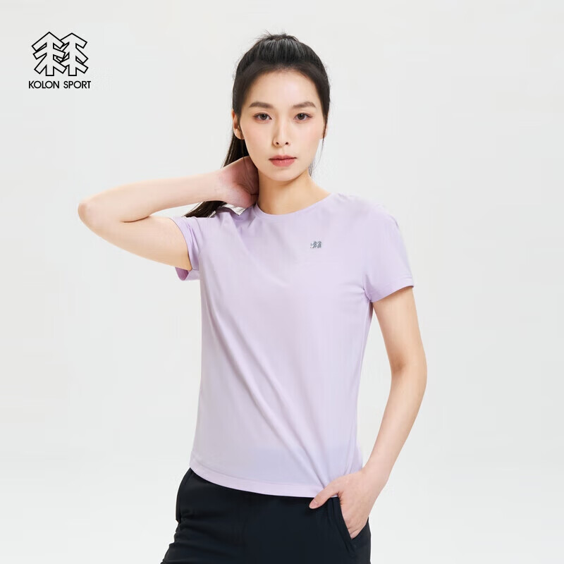 KOLON SPORT 可隆NATURETOP户外女吸湿速干运动防晒UPF50+短袖T恤 薰衣草紫LA M 630元