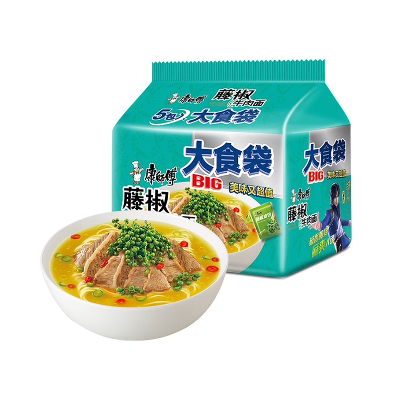 88VIP：康师傅 藤椒牛肉面 120g*5袋 11.2元