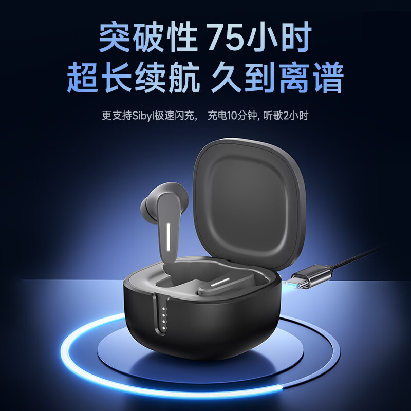 熙彼儿 Sibyl S1主动降噪-48db ANC入耳式蓝牙耳机 可定位含通透模式 75.81元（需