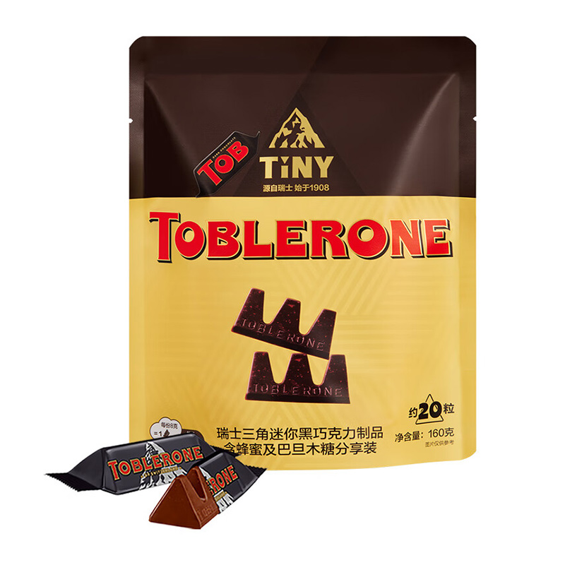 瑞士三角 三角 瑞士三角 三角（Toblerone）黑巧克力含蜂蜜及巴旦木糖160 23.61