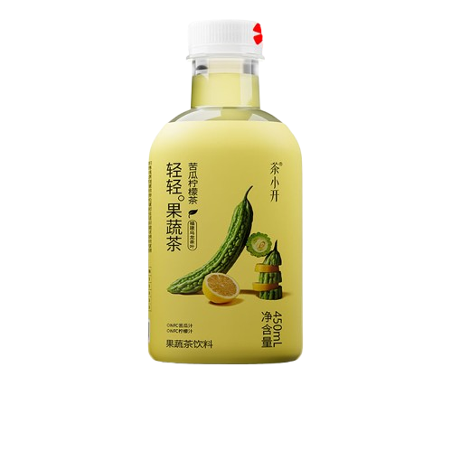 茶小开 ChaXiaoKai 苦瓜柠檬茶 450ml*4瓶 22.8元