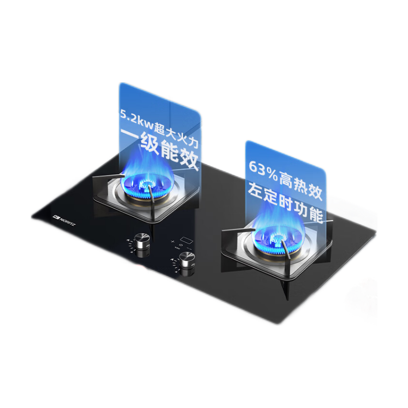 限地区、PLUS会员：NORITZ 能率 JZT-EZ04 燃气灶 5.2KW 天然气 380.9元包邮+9.9元购