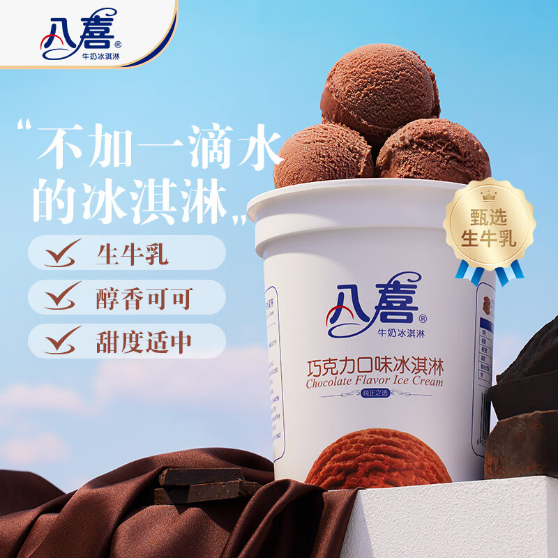 BAXY 八喜 牛奶冰淇淋 巧克力味 550g ￥19.17