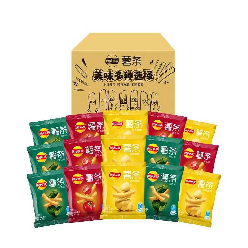 Lay's 乐事 原切薯条混合口味18gx15包 37.91元