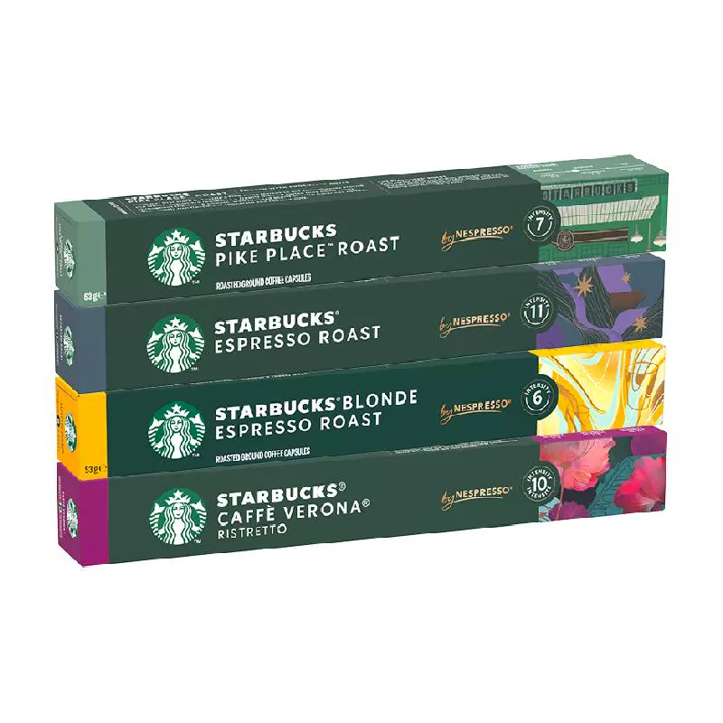 STARBUCKS 星巴克 Nespresso浓遇胶囊咖啡分享装多口味5.7g*10颗*4条 ￥103.75