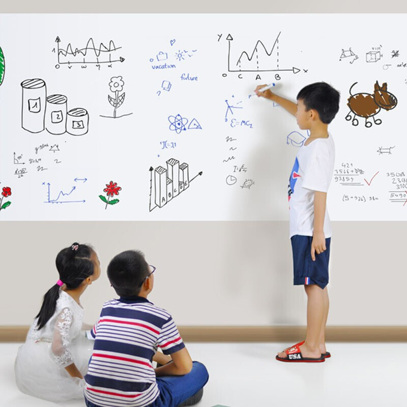 卢班 软白板贴不带磁性黑板墙贴儿童学生绘画板涂鸦板写字板会议办公白板