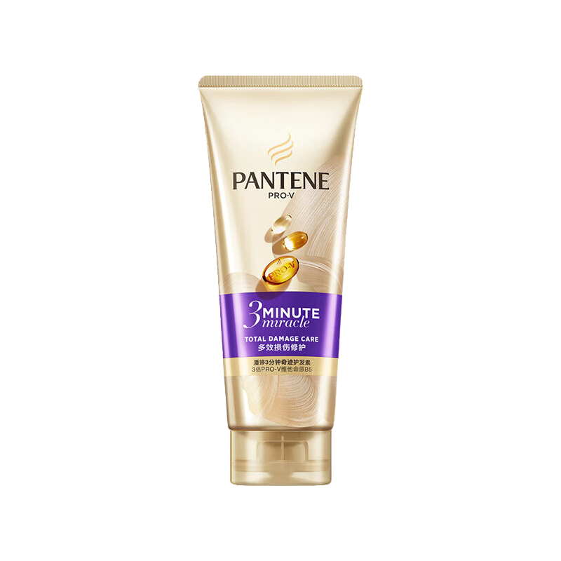 PANTENE 潘婷 3分钟奇迹护发素多效损伤修护180ml*2+40ml*4+洗80g*2发膜级滋养 69.9