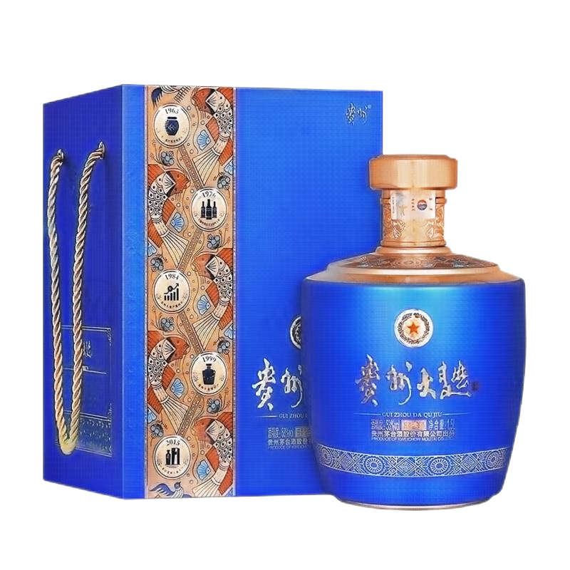 PLUS会员：茅台 贵州大曲 53度酱香型 1.5L 1坛 大曲似水流年 591.56元（入会再