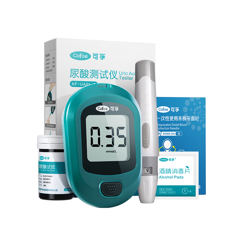 可孚尿酸测试仪UA01型 家用检测仪精准医用测尿酸分析仪器（仪器+25支尿酸