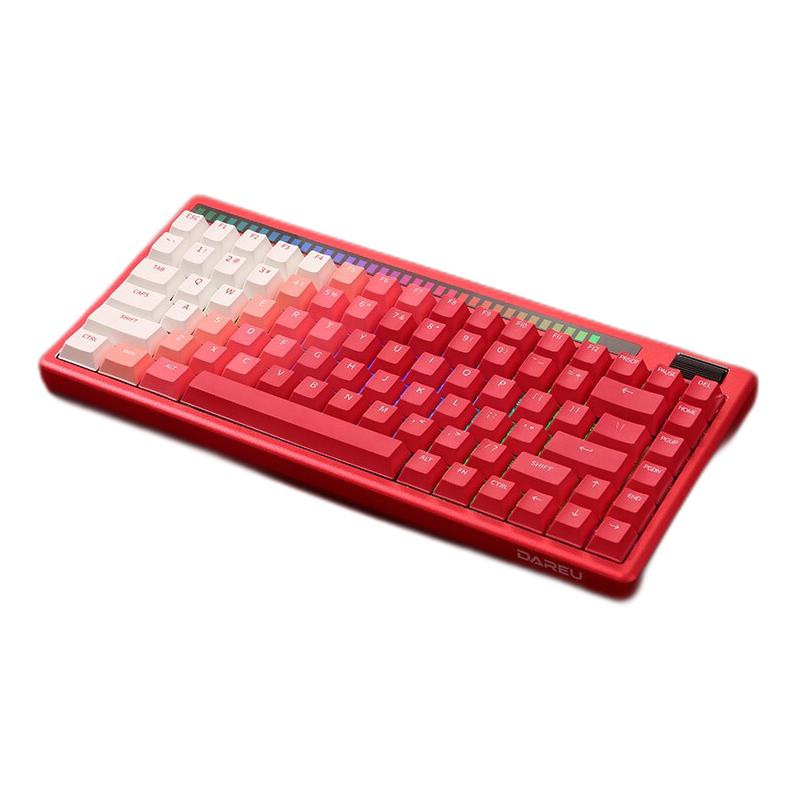 Dareu 达尔优 A84pro客制化机械键盘 三模键盘 拾音律动 天空轴V3 烈焰红 RGB 999元
