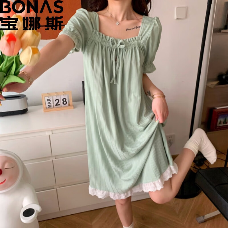 BONAS 宝娜斯 公主风蕾丝睡衣 穗-JS-29999 29.65元（需用券）