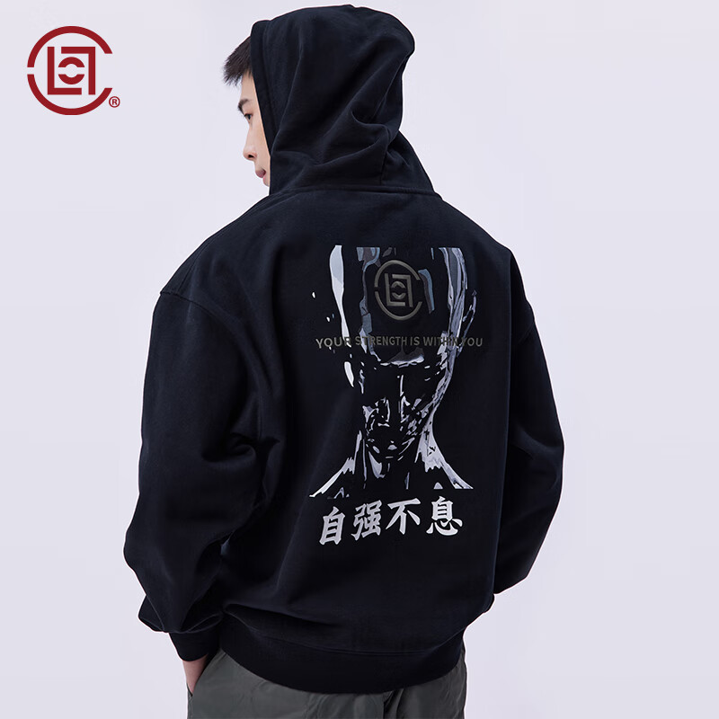 CLOT 凝结集团 TEE by CLOT印花连帽卫衣 功夫系列 陈冠希主理 黑色 00S 466.51元（