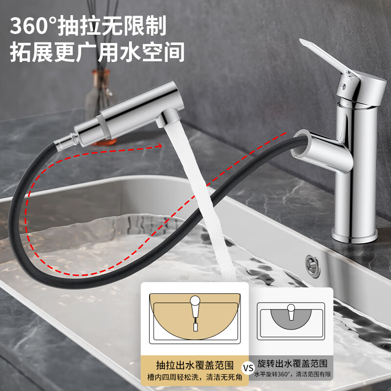 BSITN B0691 面盆水龙头 抽拉式冷热出水 89元（需用券）