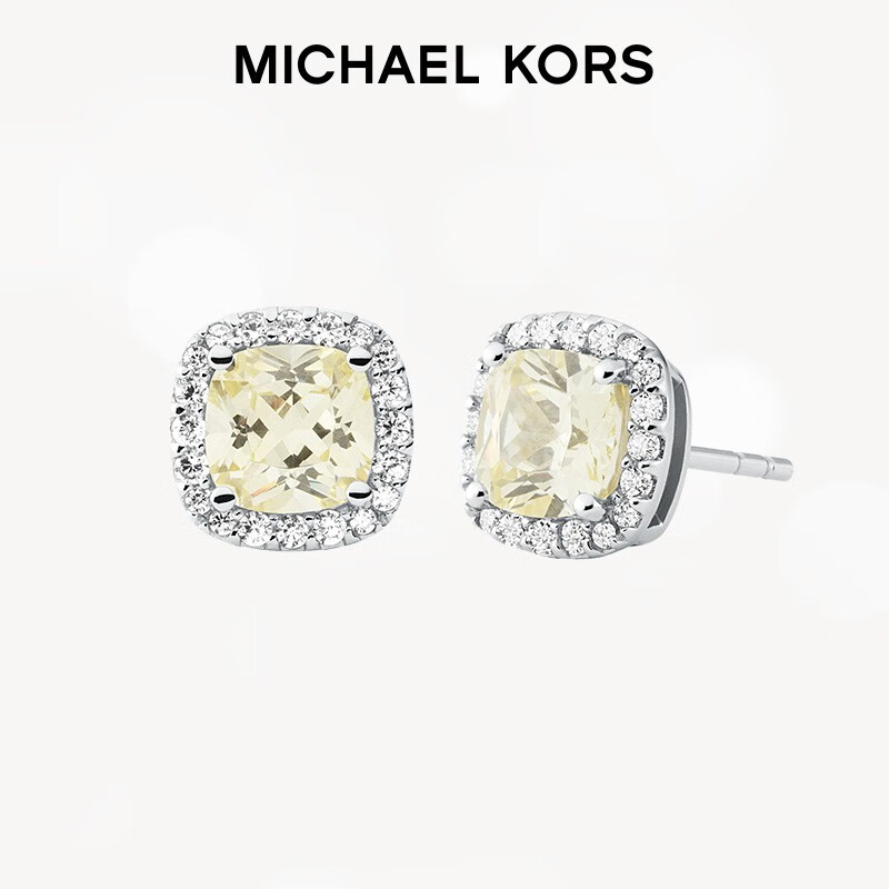 MICHAEL KORS 迈克·科尔斯 方糖925银锆石时尚大方耳环 MKC1405BJ040 银色 195元