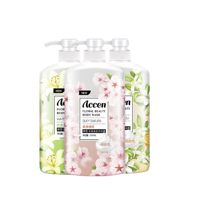 ACCEN 澳雪 香氛美肌花果香沐浴露套装留香沐浴液 500ml*3百合+樱花+橙花 39.9元