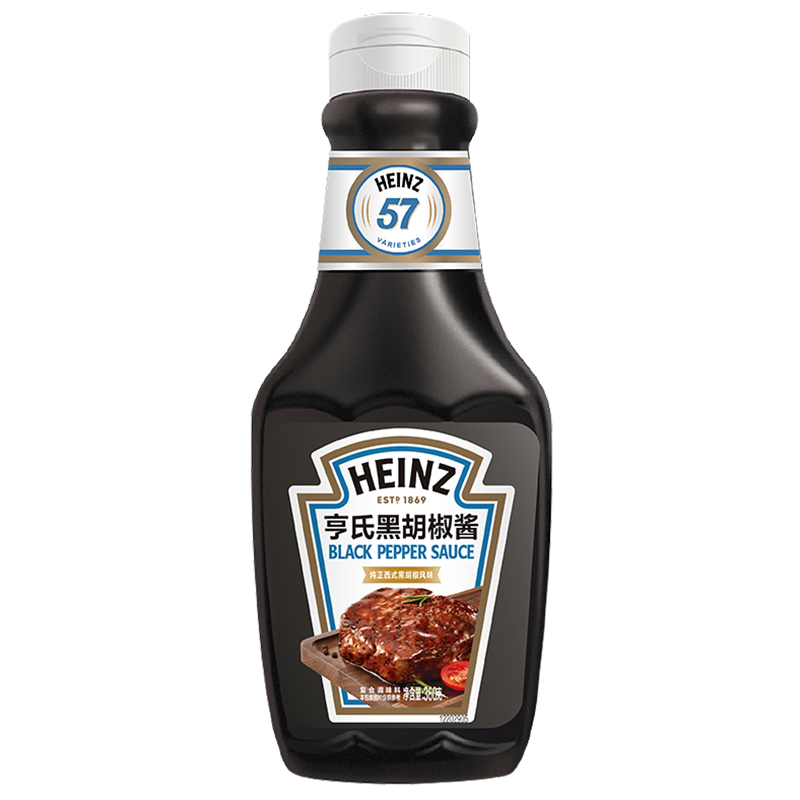 88VIP：Heinz 亨氏 黑胡椒酱牛排酱黑椒汁意大利面酱烤肉烧烤蘸料调料360g*1瓶 