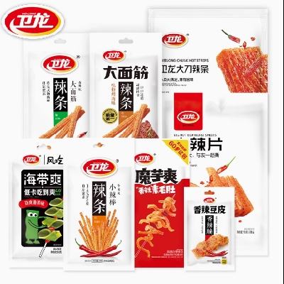 卫龙 网红爆款零食组合*7件（赠:3袋大面筋） 19.6元（合2.8元/件）