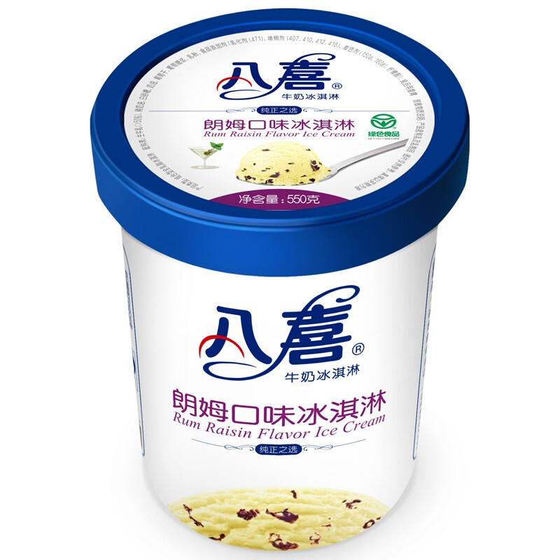 BAXY 八喜 牛奶冰淇淋 朗姆口味 550g 21.47元（需买3件，需用券）